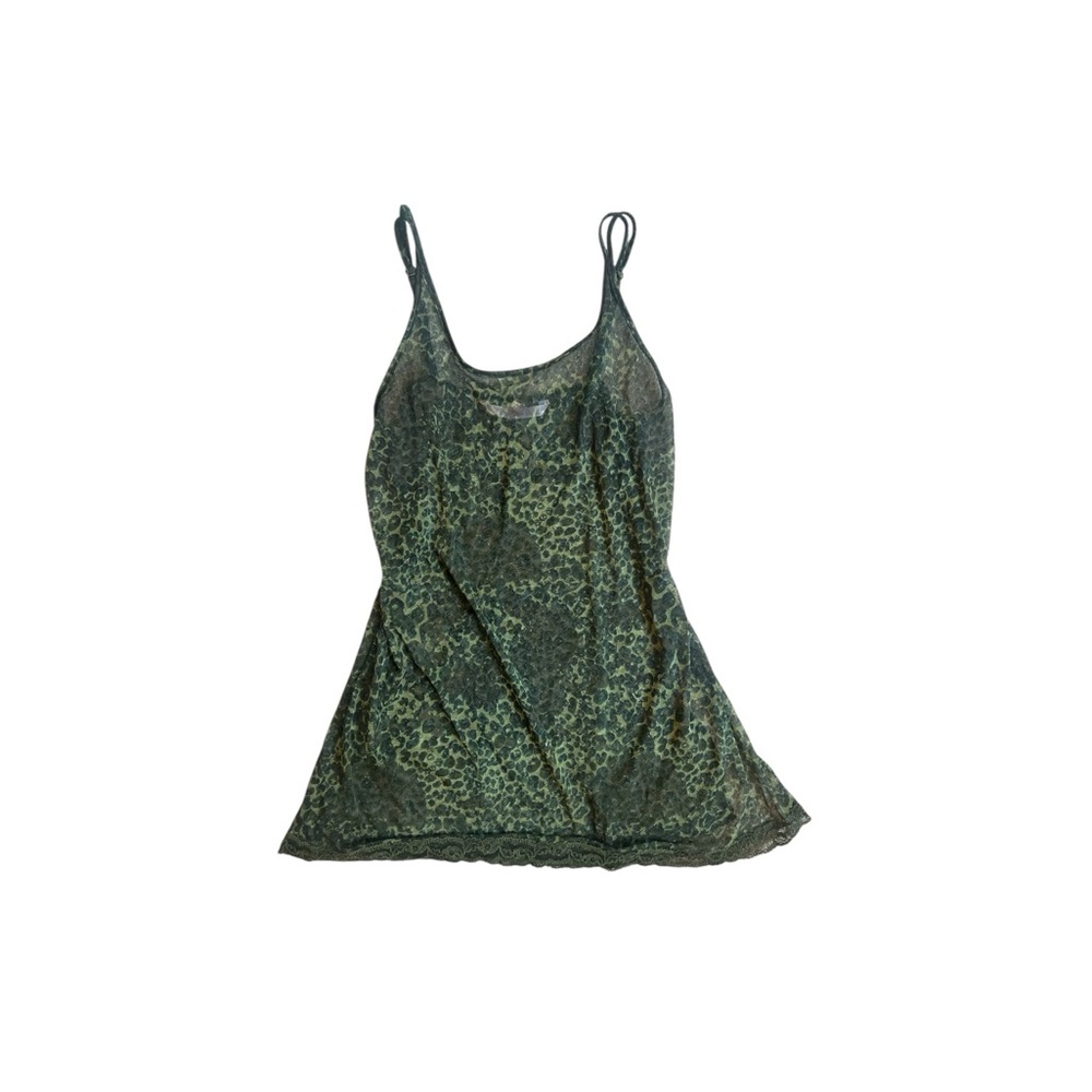 Y2K Leopard Print Victoria’s Secret Babydoll Lacey Slip Dress